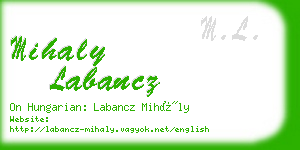 mihaly labancz business card